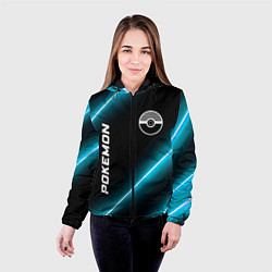 Куртка с капюшоном женская Pokemon неоновые лампы, цвет: 3D-черный — фото 2
