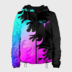 Куртка с капюшоном женская Tokyo Revengers неоновый огонь, цвет: 3D-черный