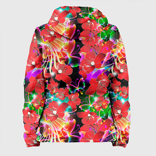 Женская куртка Пестрый цветочный узор / 3D-Белый – фото 2