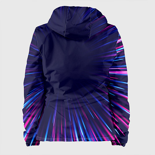 Женская куртка Spirited Away neon blast lines / 3D-Черный – фото 2