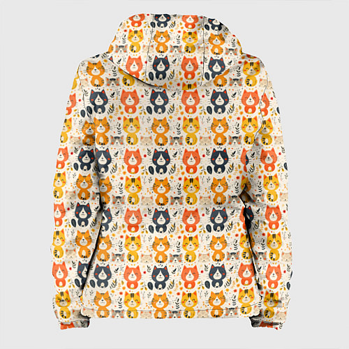 Женская куртка Разноцветные котята ретро узор / 3D-Белый – фото 2