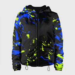 Куртка с капюшоном женская Абстрактный узор с концепцией, цвет: 3D-черный