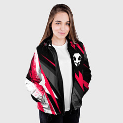 Куртка с капюшоном женская Bleach electro lines, цвет: 3D-черный — фото 2