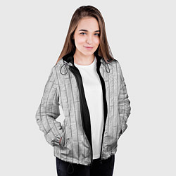 Куртка с капюшоном женская Текстура серого камня, цвет: 3D-черный — фото 2
