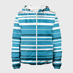 Женская куртка Бело-голубой в полоску