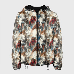 Женская куртка Акварель -мотогонщики