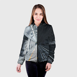 Куртка с капюшоном женская Метро Москвы, цвет: 3D-черный — фото 2