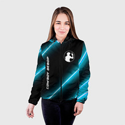 Куртка с капюшоном женская Cowboy Bebop неоновые лампы, цвет: 3D-черный — фото 2