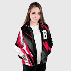 Куртка с капюшоном женская Beastars electro lines, цвет: 3D-черный — фото 2