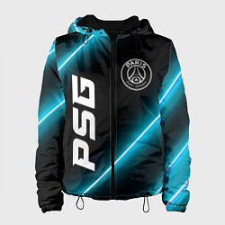 Куртка с капюшоном женская PSG неоновые лампы, цвет: 3D-черный