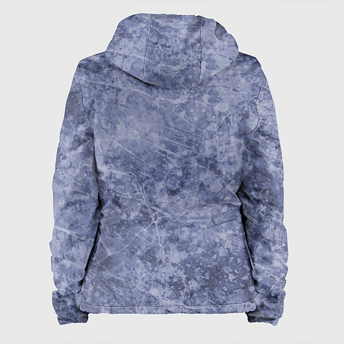 Женская куртка Абстракция - синий лёд / 3D-Белый – фото 2