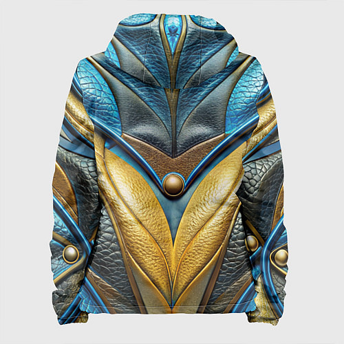 Женская куртка Объемная футуристичная объемная текстура из кожи / 3D-Черный – фото 2