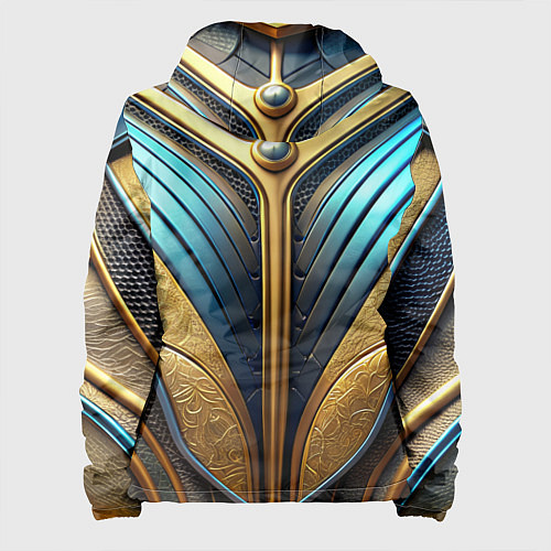 Женская куртка Объемная футуристичная объемная текстура из кожи / 3D-Черный – фото 2