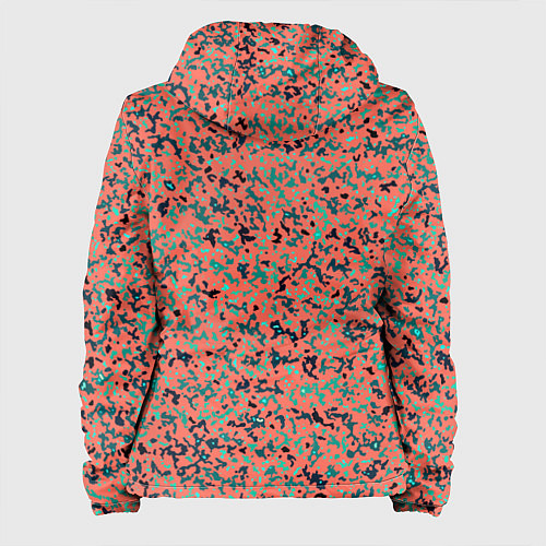 Женская куртка Розово-бирюзовый абстрактный / 3D-Белый – фото 2
