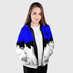 Куртка с капюшоном женская BMW sport texture, цвет: 3D-черный — фото 2