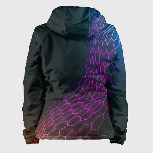 Женская куртка Lamborghini neon hexagon / 3D-Черный – фото 2