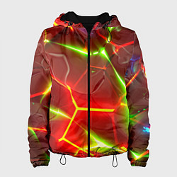 Женская куртка Неоновые красные плиты с ярким светом