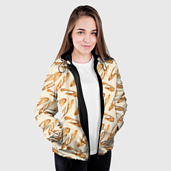 Куртка с капюшоном женская The baguette pattern, цвет: 3D-черный — фото 2