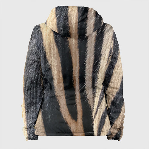 Женская куртка Мех зебры / 3D-Белый – фото 2