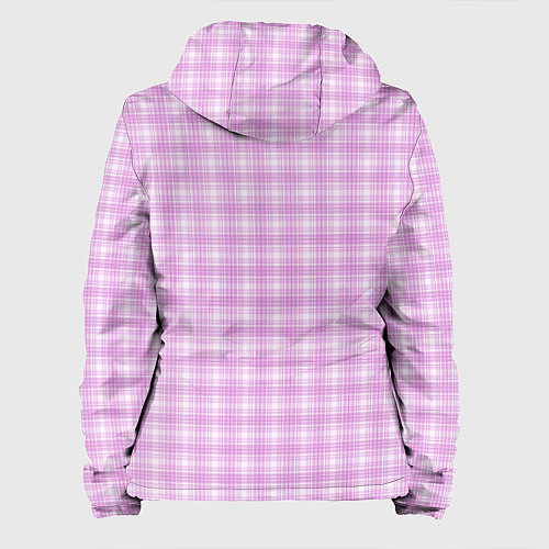 Женская куртка Бело-розовый клетчатый / 3D-Белый – фото 2