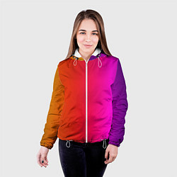 Куртка с капюшоном женская Лучезарное сияние, цвет: 3D-белый — фото 2