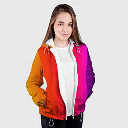 Куртка с капюшоном женская Лучезарное сияние, цвет: 3D-белый — фото 2