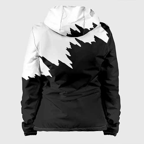 Женская куртка Просто краска черно белая / 3D-Белый – фото 2