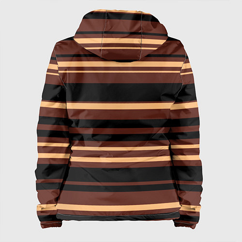 Женская куртка Полосатый коричневый / 3D-Черный – фото 2