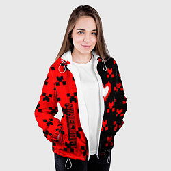 Куртка с капюшоном женская Minecraft games, цвет: 3D-белый — фото 2