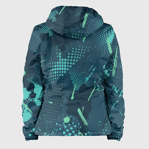 Женская куртка Яркий абстрактный узор для спорта / 3D-Черный – фото 2