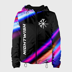 Куртка с капюшоном женская Nightwish neon rock lights, цвет: 3D-черный