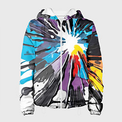 Женская куртка Кляксы краски - абстракция