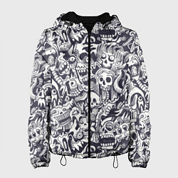 Женская куртка Черепа с волосами