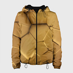 Женская куртка Золотые неоновые плиты в разломе