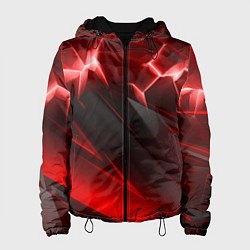 Женская куртка Яркая красная объемная абстракция