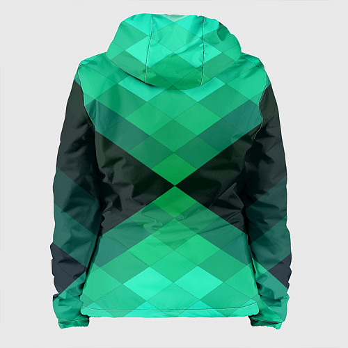 Женская куртка Изумрудная мозаика / 3D-Белый – фото 2