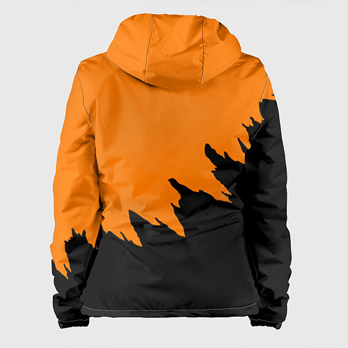 Женская куртка Half life чёрно оранжевый / 3D-Белый – фото 2