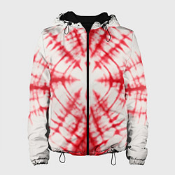 Женская куртка Тай-дай бело-красный