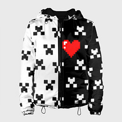 Женская куртка Minecraft pattern love
