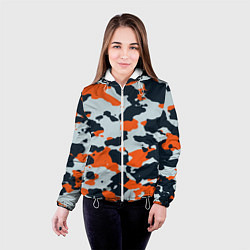 Куртка с капюшоном женская Камуфляж из игры counter strike, цвет: 3D-белый — фото 2