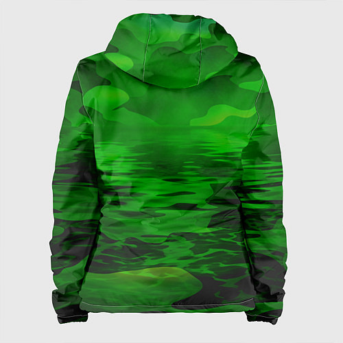 Женская куртка Камуфляж с водой / 3D-Белый – фото 2