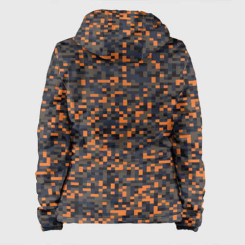 Женская куртка Пиксели камуфляжная текстура / 3D-Белый – фото 2