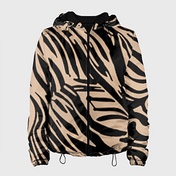 Женская куртка Чёрно-бежевый полосы