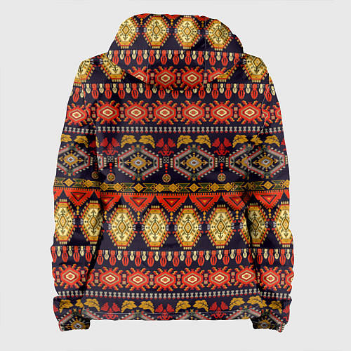 Женская куртка Яркий ромбовидный орнамент / 3D-Белый – фото 2