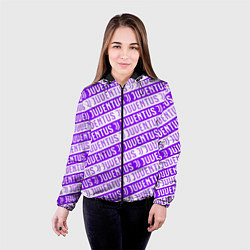 Куртка с капюшоном женская Juventus pattern, цвет: 3D-черный — фото 2