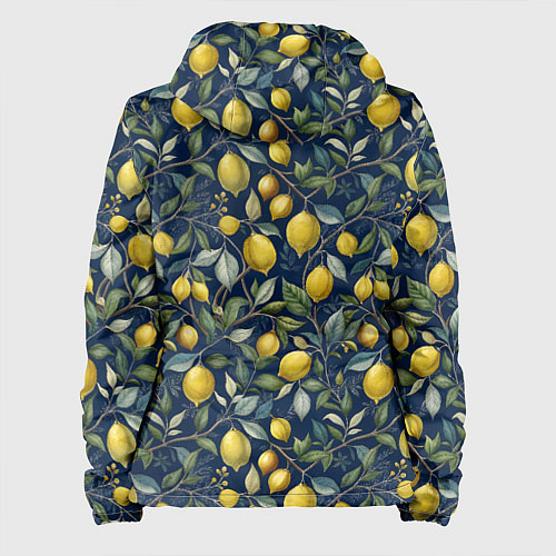 Женская куртка Лимоны на ветках паттерн / 3D-Белый – фото 2