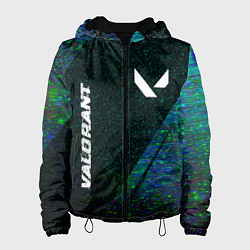 Женская куртка Valorant glitch blue cybersport