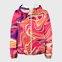 Женская куртка Абстракция кислотно мраморный фон