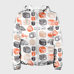 Женская куртка Орнамент суши паттерн