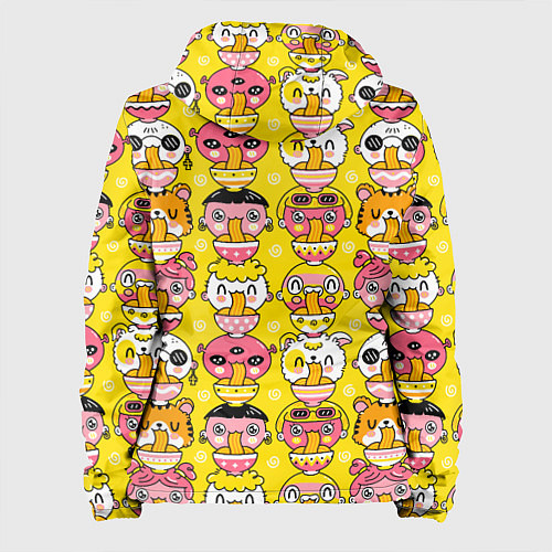 Женская куртка Детишки и зверушки едят рамен / 3D-Белый – фото 2